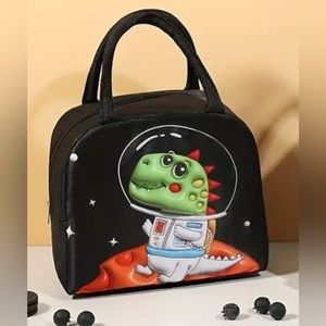 3D Astronaut Dinosaur Lunch Bag: Reusable Lunch Box Leakproof, & Freezer Proof.